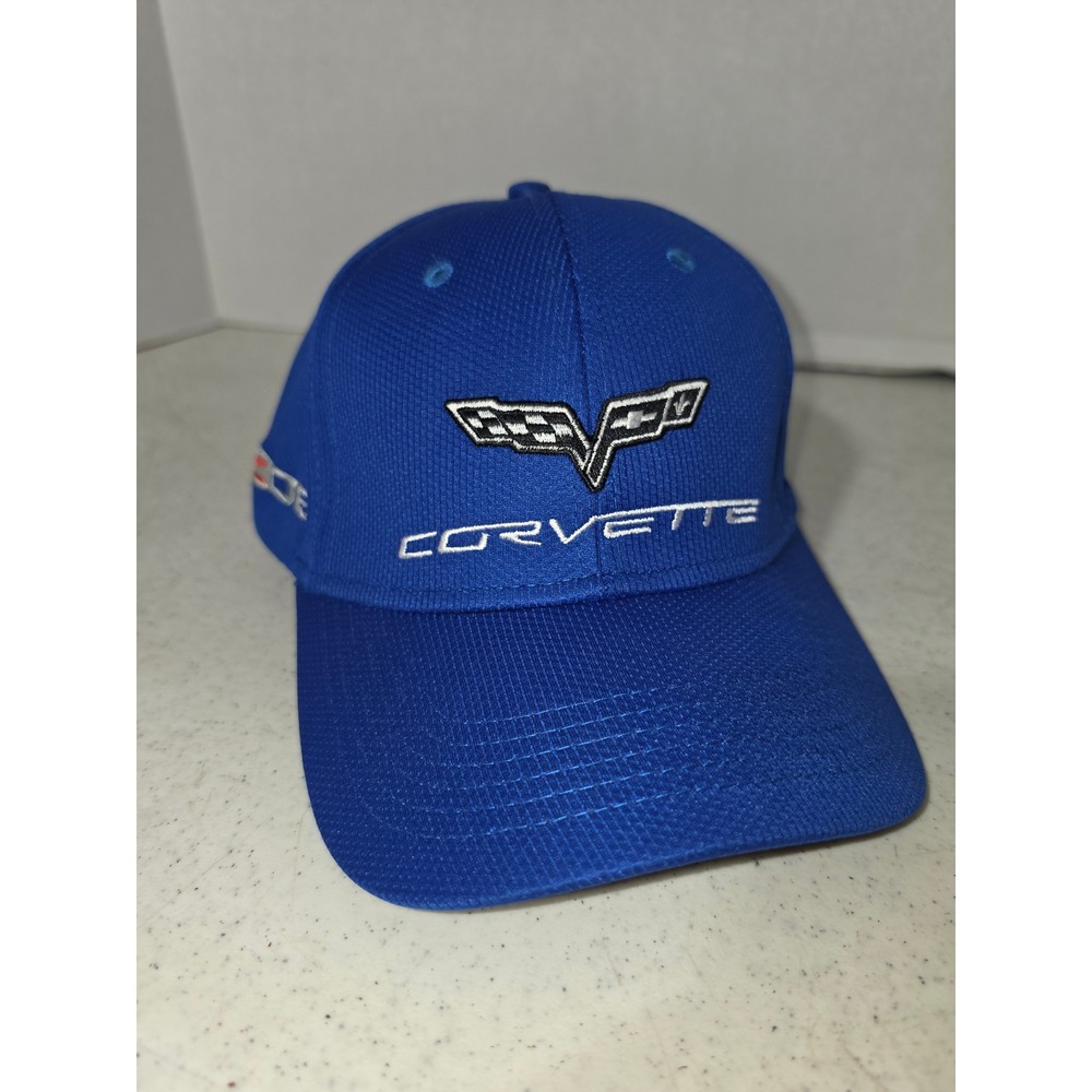HatTrick Corvette Z06 Hat Mens OSFM Blue Excellent Four-Way Stretch Embroidered